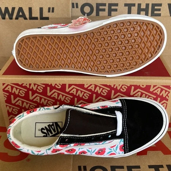 Vans Old Skool Flowers Black/True White WMNS - Picture 4 of 16